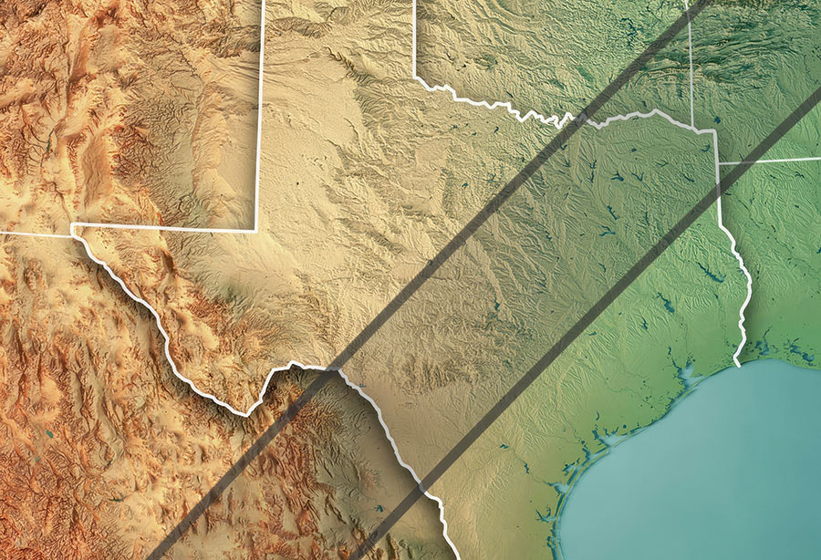 Texas 2024 Eclipse path