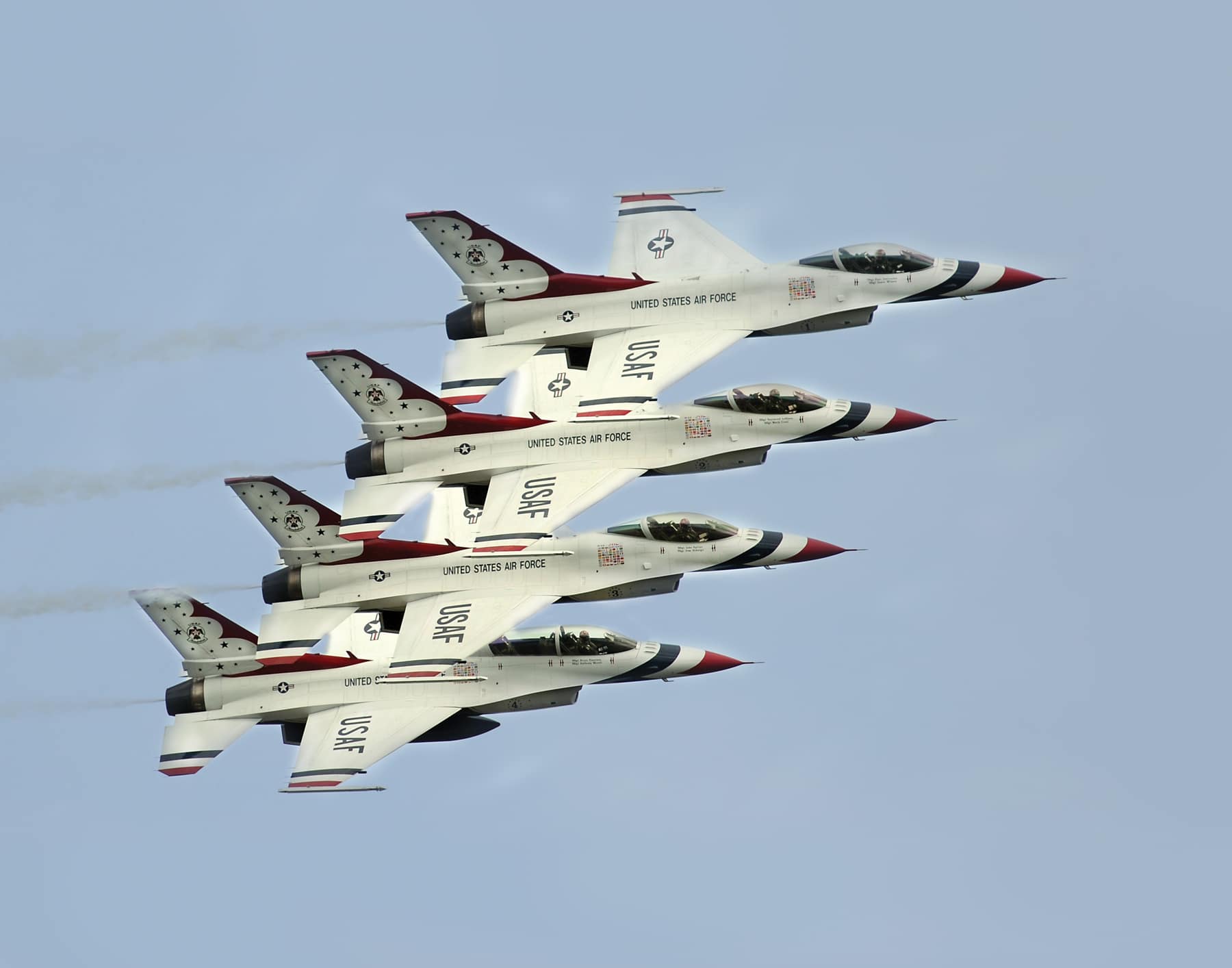 ELITE MANEUVERS The United States Air Force Thunderbirds fly in formation above he Bell Fort Worth Alliance Air Show | Photo Courtesy the Bell Fort Worth Alliance Air Show